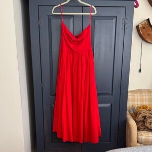 J. Crew Strapless Scarlet Midi Dress